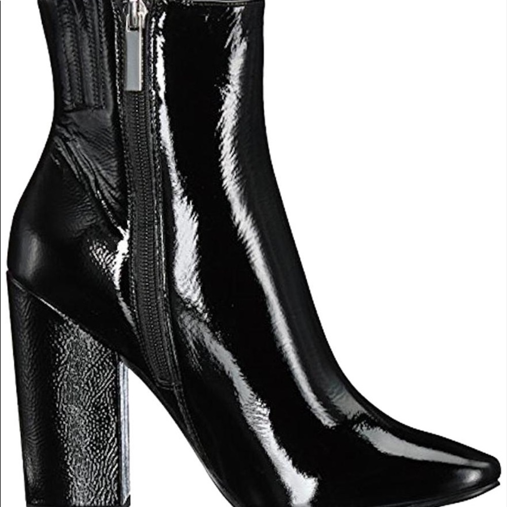 Kendall + Kylie | Black Patent Leather Booties